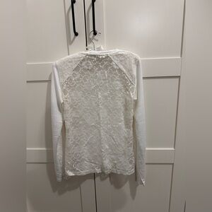 Guess Long Sleeve T-shirt with Floral Lace on Back
